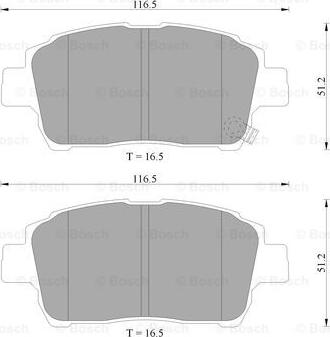 BOSCH 0 986 505 225 - Brake Pad Set, disc brake autospares.lv