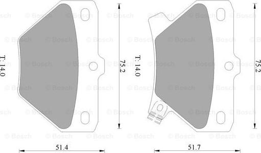 BOSCH 0 986 505 226 - Brake Pad Set, disc brake autospares.lv