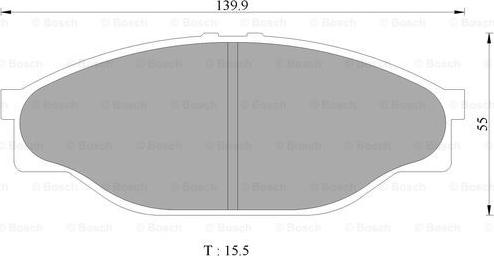 BOSCH 0 986 505 748 - Brake Pad Set, disc brake autospares.lv