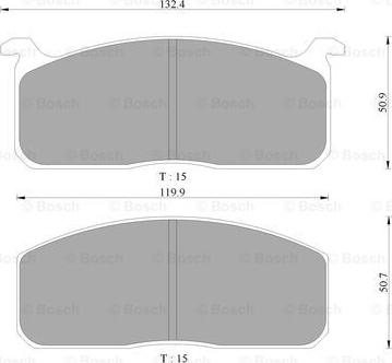 BOSCH 0 986 505 751 - Brake Pad Set, disc brake autospares.lv