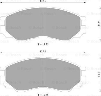 BOSCH 0 986 505 753 - Brake Pad Set, disc brake autospares.lv