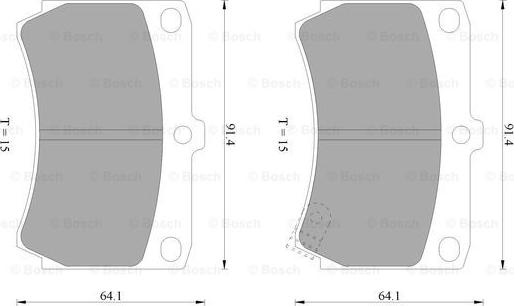 BOSCH 0 986 505 705 - Brake Pad Set, disc brake autospares.lv