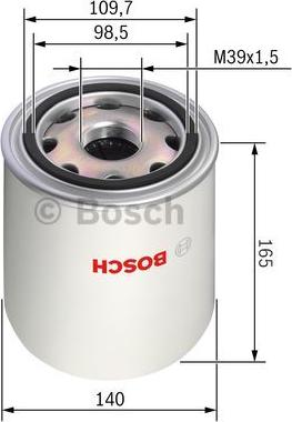 BOSCH 0 986 628 250 - Air Dryer Cartridge, compressed-air system autospares.lv