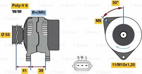 BOSCH 0 986 049 490 - Alternator autospares.lv