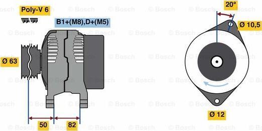 BOSCH 0 986 049 420 - Alternator autospares.lv