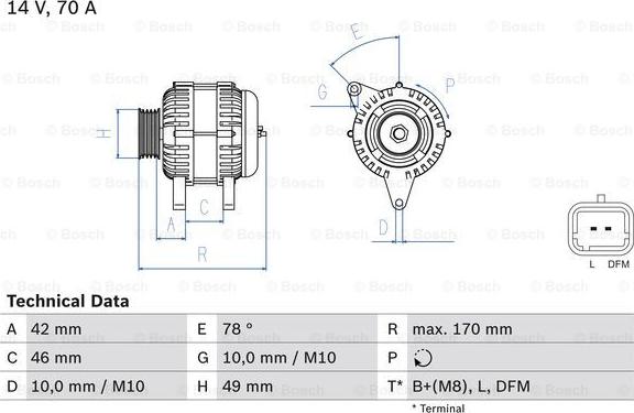 BOSCH 0 986 049 690 - Alternator autospares.lv