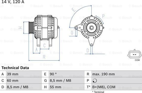 BOSCH 0 986 049 030 - Alternator autospares.lv