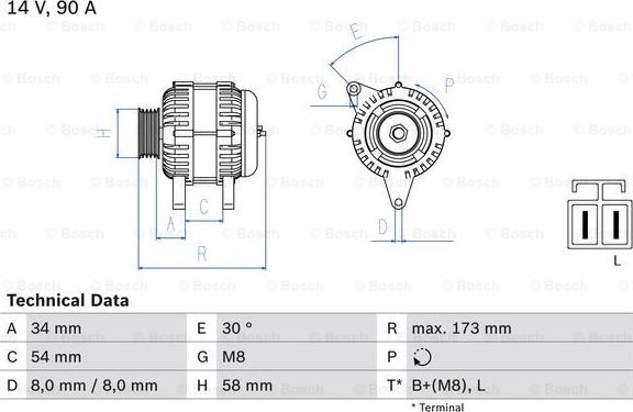 BOSCH 0 986 049 191 - Alternator autospares.lv