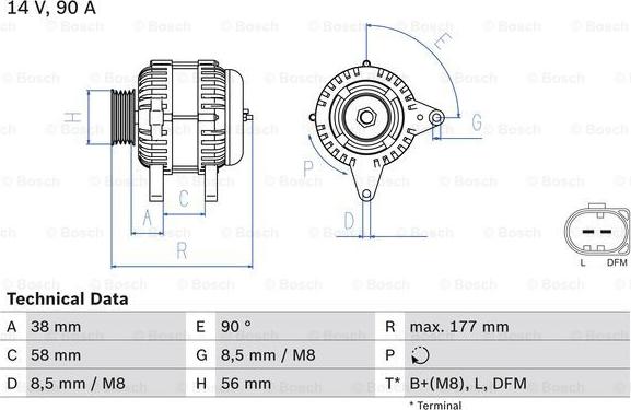 BOSCH 0 986 049 101 - Alternator autospares.lv