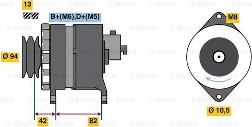 BOSCH 0 986 049 850 - Alternator autospares.lv