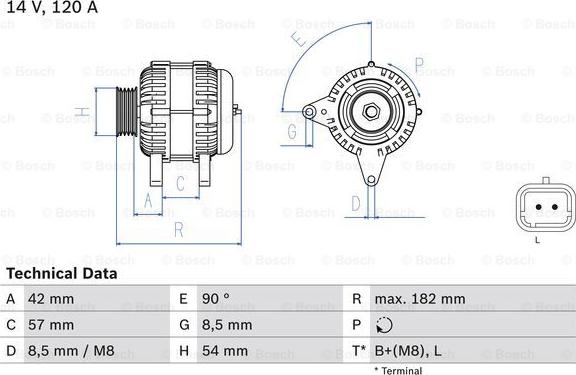 BOSCH 0 986 049 810 - Alternator autospares.lv