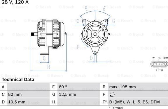 BOSCH 0 986 049 820 - Alternator autospares.lv