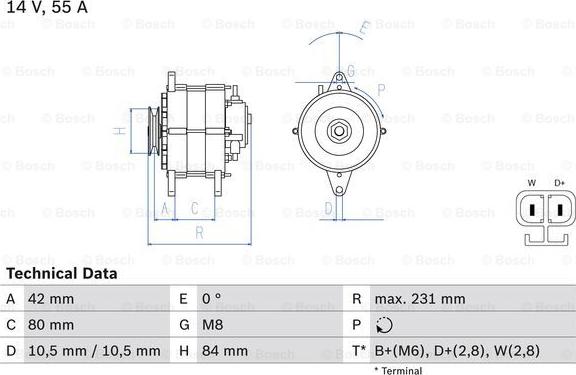 BOSCH 0 986 049 870 - Alternator autospares.lv