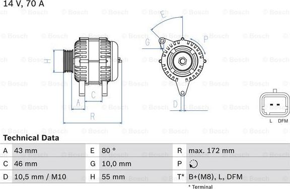 BOSCH 0 986 049 370 - Alternator autospares.lv