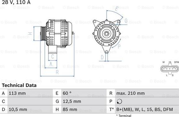 BOSCH 0 986 049 770 - Alternator autospares.lv