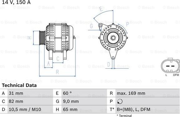 BOSCH 0 986 044 480 - Alternator autospares.lv