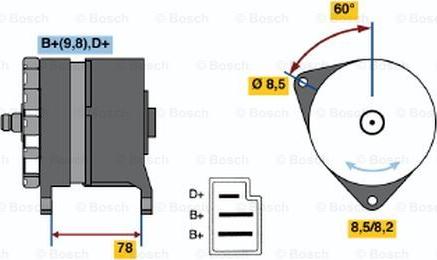 BOSCH 0 986 044 641 - Alternator autospares.lv