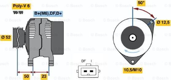 BOSCH 0 986 044 681 - Alternator autospares.lv