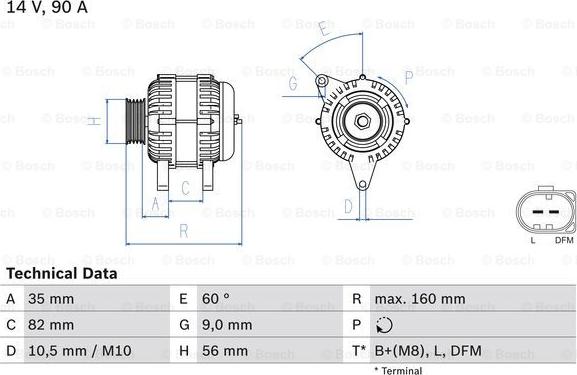 BOSCH 0 986 044 300 - Alternator autospares.lv