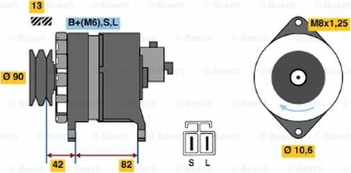 BOSCH 0 986 044 290 - Alternator autospares.lv