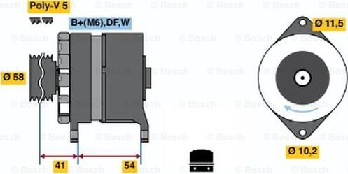 BOSCH 0 986 044 280 - Alternator autospares.lv