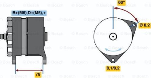 BOSCH 0 986 044 711 - Alternator autospares.lv