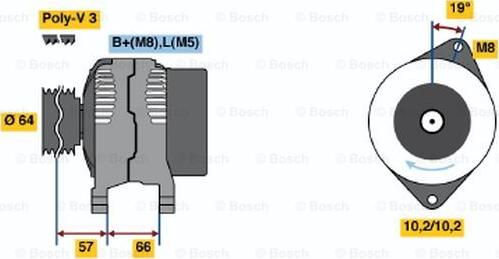 BOSCH 0 986 045 981 - Alternator autospares.lv