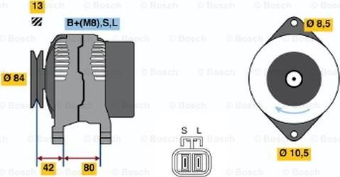 BOSCH 0 986 045 691 - Alternator autospares.lv