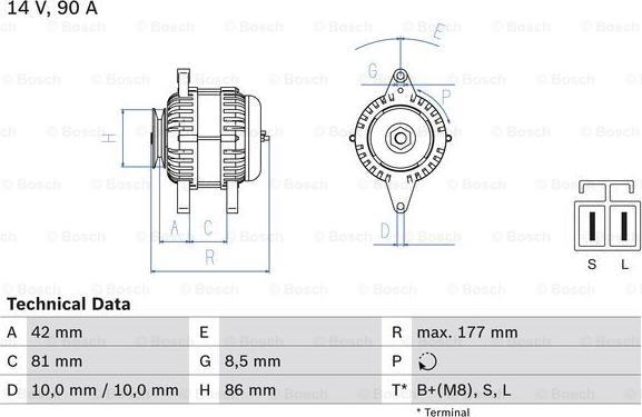 BOSCH 0 986 045 651 - Alternator autospares.lv