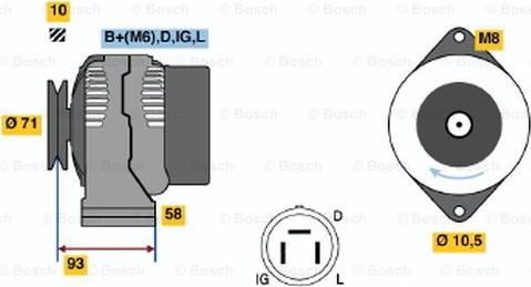 BOSCH 0 986 045 081 - Alternator autospares.lv