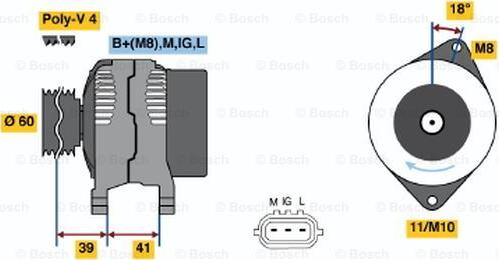 BOSCH 0 986 045 811 - Alternator autospares.lv