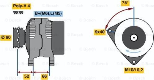 BOSCH 0 986 045 201 - Alternator autospares.lv