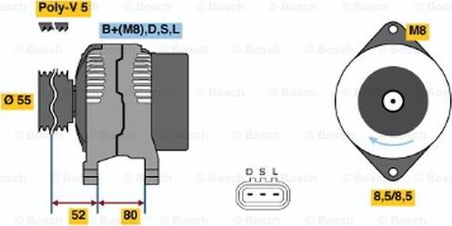 BOSCH 0 986 045 731 - Alternator autospares.lv