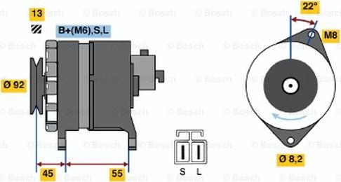 BOSCH 0 986 046 401 - Alternator autospares.lv