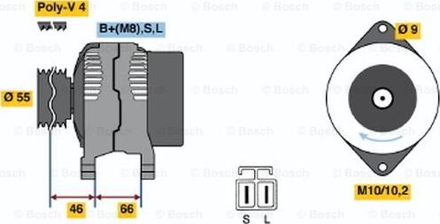 BOSCH 0 986 040 491 - Alternator autospares.lv