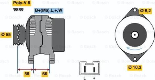 BOSCH 0 986 040 091 - Alternator autospares.lv