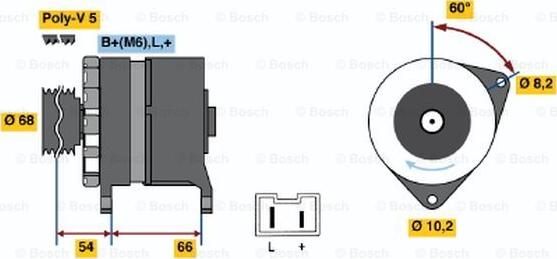 BOSCH 0 986 040 041 - Alternator autospares.lv