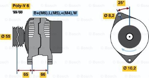 BOSCH 0 986 040 071 - Alternator autospares.lv