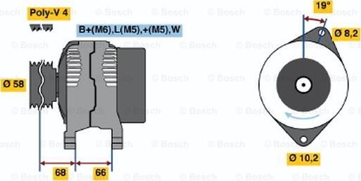 BOSCH 0 986 040 101 - Alternator autospares.lv