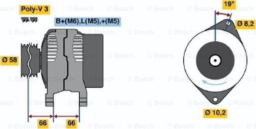 BOSCH 0 986 040 111 - Alternator autospares.lv