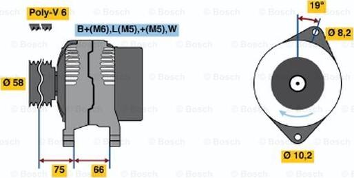 BOSCH 0 986 040 131 - Alternator autospares.lv