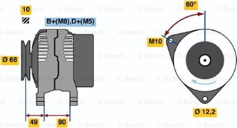 BOSCH 0 986 041 980 - Alternator autospares.lv