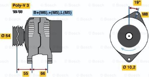 BOSCH 0 986 041 421 - Alternator autospares.lv