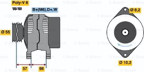 BOSCH 0 986 041 351 - Alternator autospares.lv