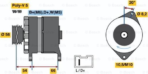 BOSCH 0 986 043 151 - Alternator autospares.lv