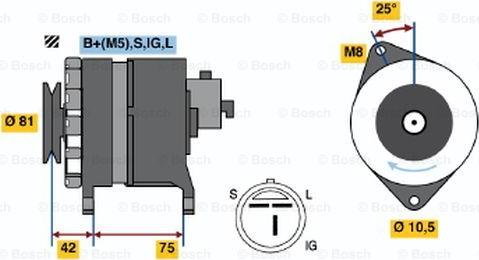 BOSCH 0 986 043 111 - Alternator autospares.lv