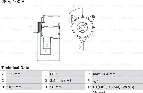 BOSCH 0 986 043 890 - Alternator autospares.lv