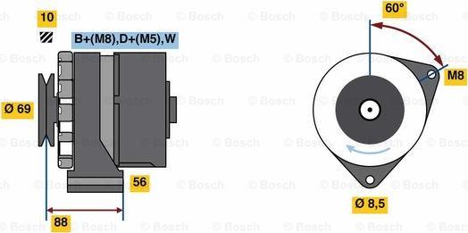 BOSCH 0 986 043 300 - Alternator autospares.lv