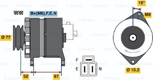 BOSCH 0 986 042 971 - Alternator autospares.lv