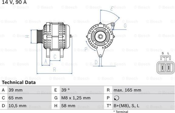 BOSCH 0 986 042 680 - Alternator autospares.lv